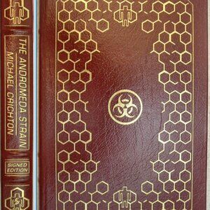 The ANDROMEDA STRAIN by Michael Crichton Easton Press Leather Signed 211 of Only